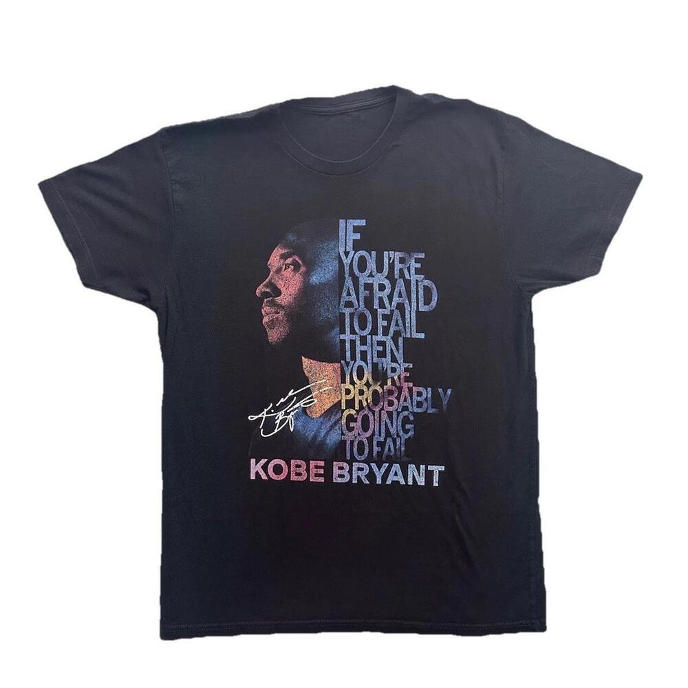 Kobe Bryant T-Shirt Los Angeles Lakers Y2K Size L Facsimile Big Face